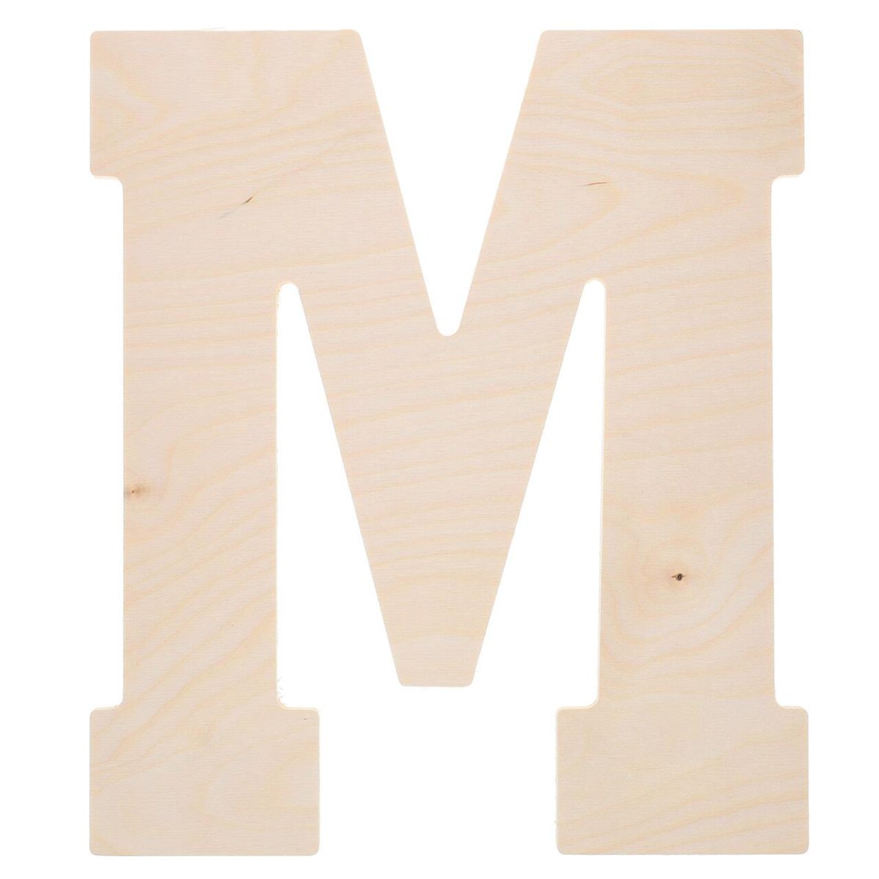 Good Wood By Leisure Arts Letter 13" M, Wooden Letters, Wood Letters, Wooden Letters Wall Decor, Large Letters 13 Inch, Small For Crafts